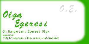 olga egeresi business card